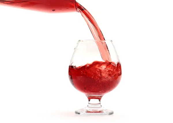 Intricate Patterns Pouring Red Wine Glass — Stock Photo, Image