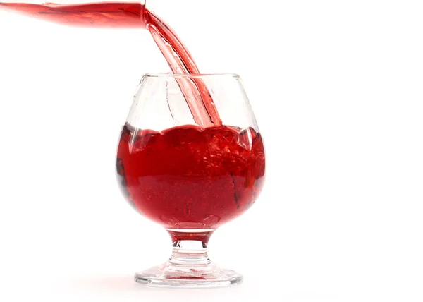 Περίπλοκα Πρότυπα Όταν Ρίχνει Κόκκινο Κρασί Ένα Ποτήρι — Φωτογραφία Αρχείου