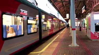 Moskova Rusya kentinin taşımacılık ve yolcu istasyonu trafiği