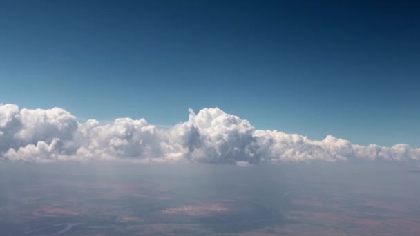 Nuages Solaires Sur Ciel Lorsqu Ils Sont Vus Depuis Aéronef — Video