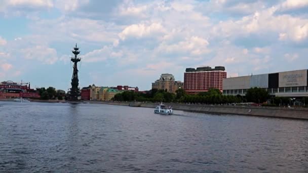 Жилые Дома Набережной Москвы Реки — стоковое видео