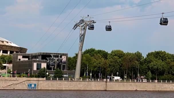 Cable Car Vorobyovy Gory Moscow Russia — Stok video