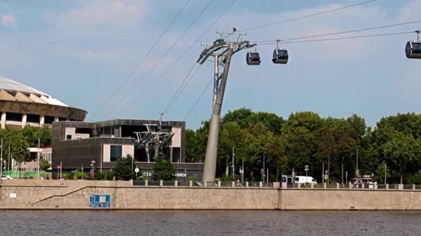 Cable Car Vorobyovy Gory Moscow Russia — 图库视频影像