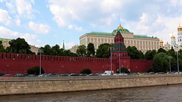 Edifícios Paredes Antigo Kremlin Parte Histórica Moscou Rússia — Vídeo de Stock