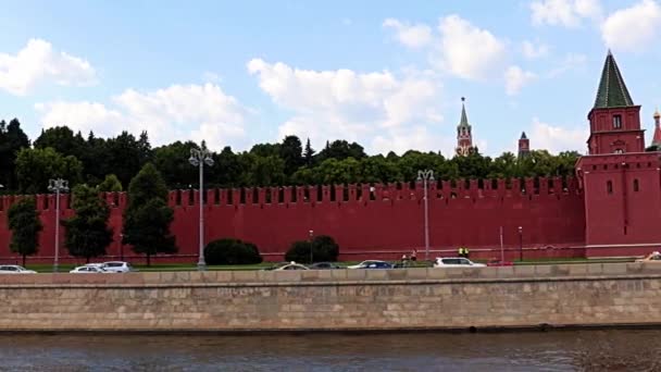 Byggnader Och Murar Den Gamla Kreml Den Historiska Delen Moskva — Stockvideo