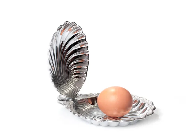 Easter Egg Lies Decorative Stand Sink — Stock Photo, Image