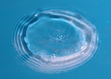 Sıvının yüzeyine kirli bir su damlası düşer.