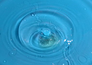 Sıvının yüzeyine kirli bir su damlası düşer.