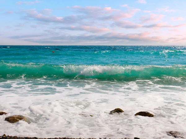 Красивий Морський Пляж Під Сонячним Небом Місце Спорту Відпочинку — стокове фото
