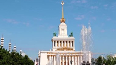 Moskova Rusya 'daki ulusal ekonominin başarıları sergisi.