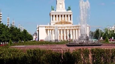 Moskova Rusya 'daki ulusal ekonominin başarıları sergisi.