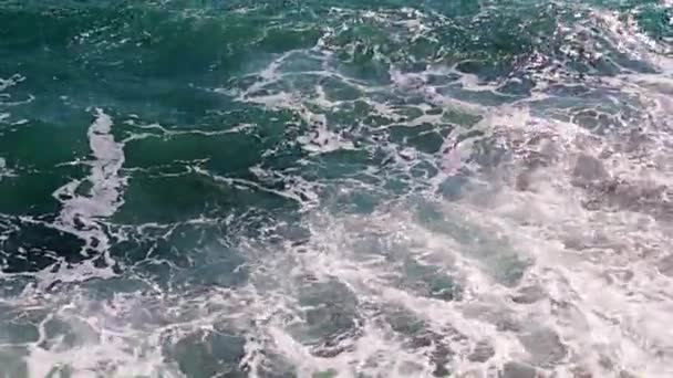 Fale Piaszczystej Plaży Morskiej Jako Miejsce Wypoczynku Rozrywki — Wideo stockowe