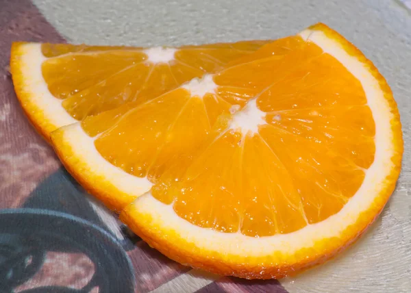 Lovely Ripe Orange Sliced Ready Eat — Stock Photo, Image