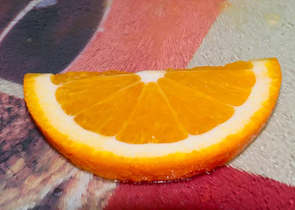 Schöne Reife Orange Scheiben Geschnitten Bereit Zum Essen — Stockfoto