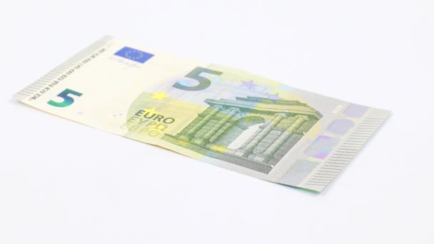 Banconote Euro Che Cadono Mucchio Denaro — Video Stock