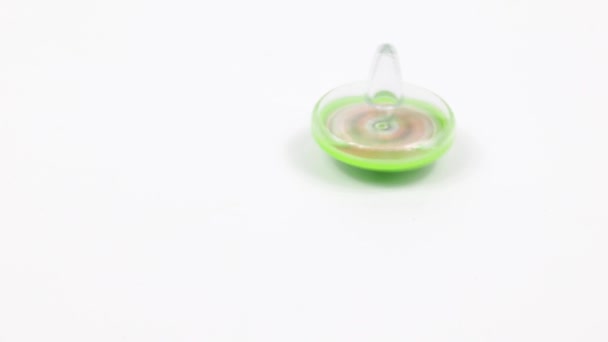 Rotação Redemoinho Brinquedo Plástico Como Elemento Giroscópio — Vídeo de Stock