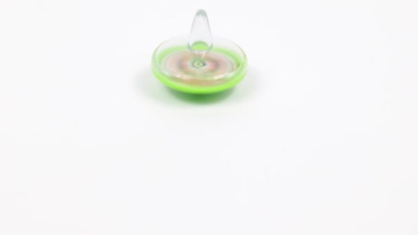 Rotation Plastic Toy Whirligig Element Gyroscope — Stock Video