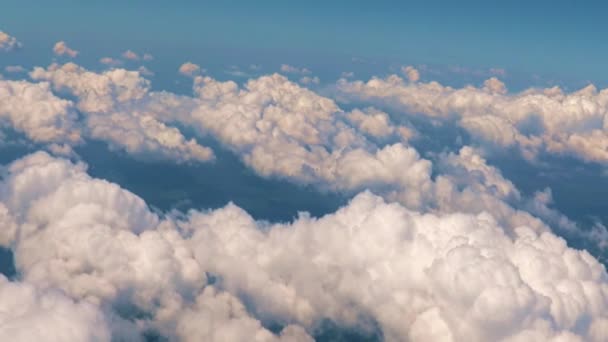Vue Depuis Hublot Avion Sur Voile Dense Nuages — Video