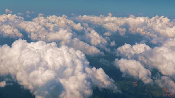 Vista Pórtico Avião Sobre Denso Véu Nuvens — Vídeo de Stock