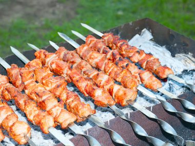 Açık ateşte çiğ et pişirmek ve mangalda arı kovanları yapmak.
