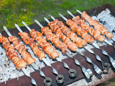 Açık ateşte çiğ et pişirmek ve mangalda arı kovanları yapmak.