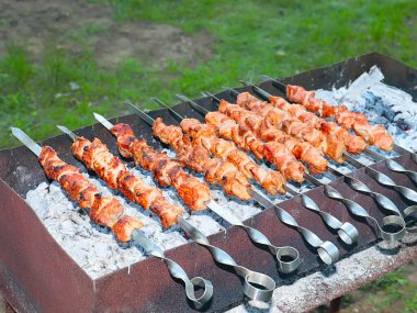 Açık ateşte çiğ et pişirmek ve mangalda arı kovanları yapmak.