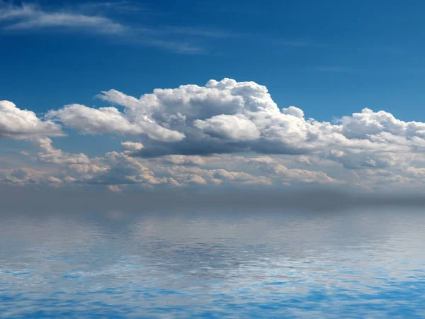 Reflectie Van Zonnige Lucht Het Oceaanoppervlak — Stockfoto