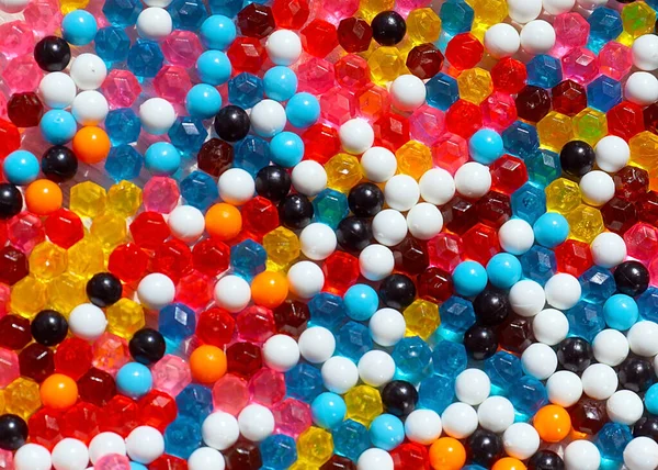 Balles Polyèdres Multicolores Plastique Pour Créativité Des Enfants — Photo