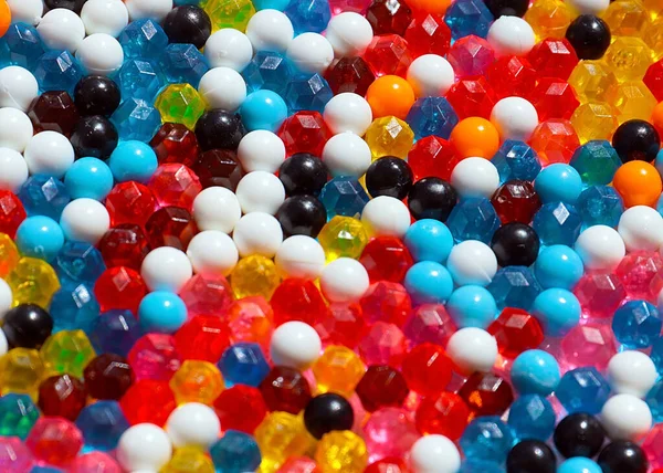 Пластиковые Разноцветные Шарики Многогранники Детского Творчества — стоковое фото