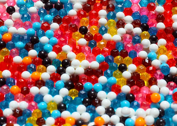 Balles Polyèdres Multicolores Plastique Pour Créativité Des Enfants — Photo