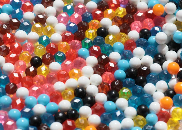 Bolas Plásticas Multicoloridas Poliedros Para Criatividade Das Crianças — Fotografia de Stock