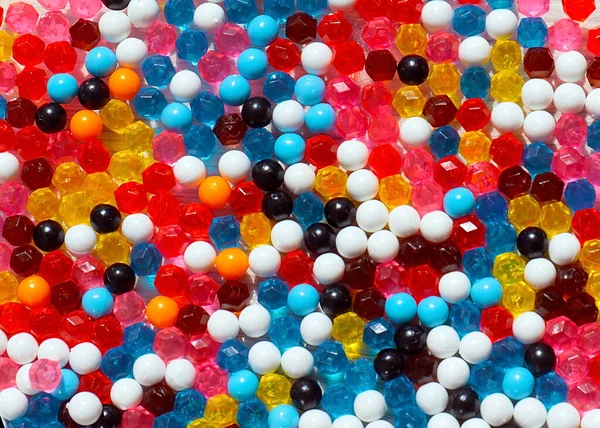 Plastic Balls Polyhedrons Children Play Mosaic — Stock Photo, Image