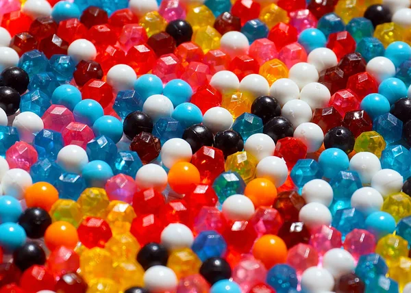 Bolas Plástico Poliedros Para Crianças Jogar Mosaico — Fotografia de Stock