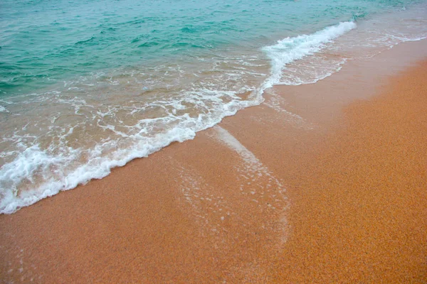 Beautiful Sandy Beach Sea Waves — Photo