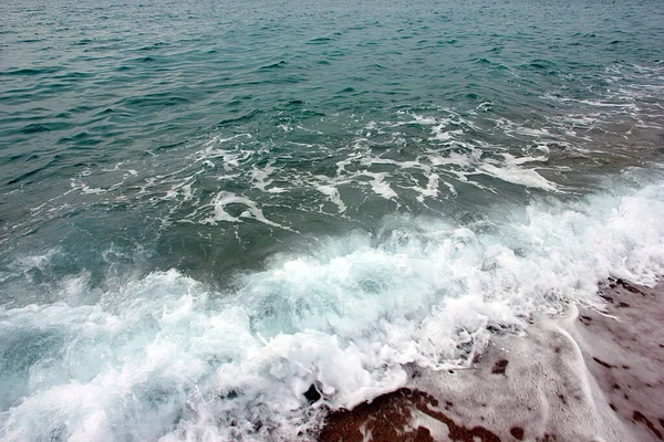 Beautiful Sandy Beach Sea Waves — Fotografia de Stock