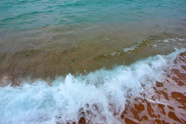 Clear Sea Waves Sandy Beach — Stock Photo, Image
