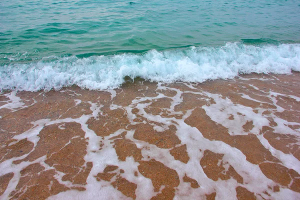 Czyste Fale Morskie Piaszczysta Plaża — Zdjęcie stockowe
