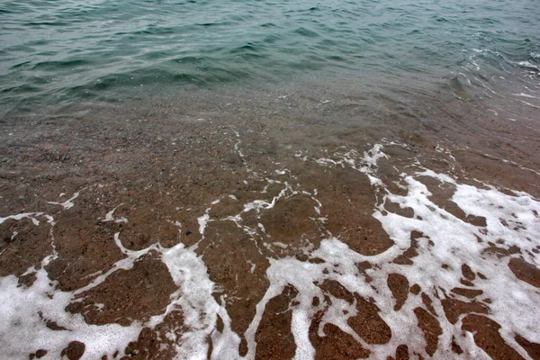 Красивий Піщаний Пляж Прозорі Морські Хвилі — стокове фото
