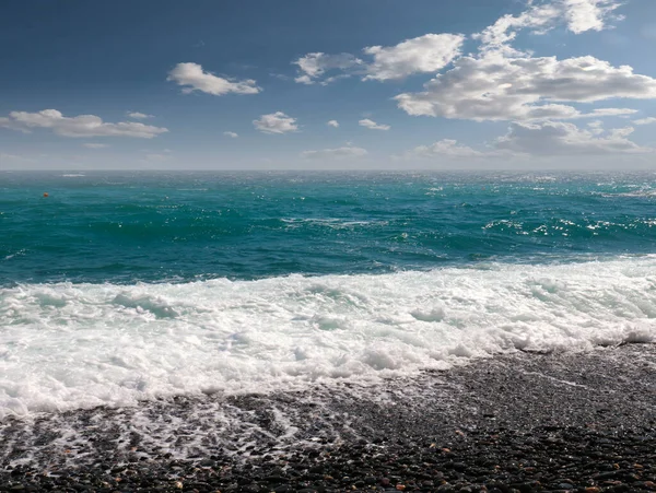 Прекрасний Морський Пляж Узбережжі Середземного Моря — стокове фото