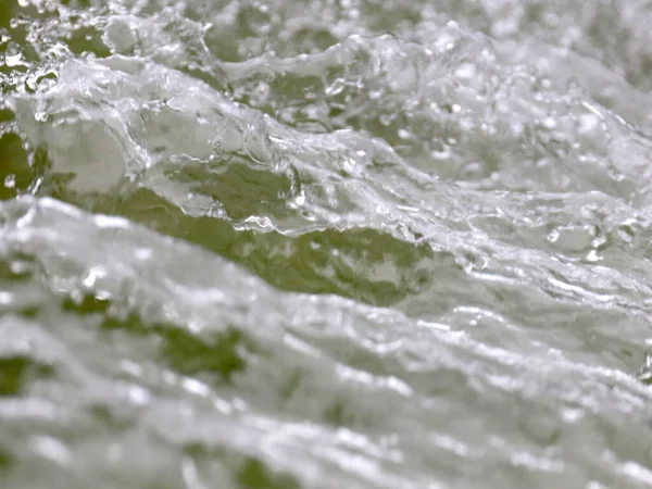 Gouttelettes Particules Eau Dans Écoulement Violent Liquide — Photo