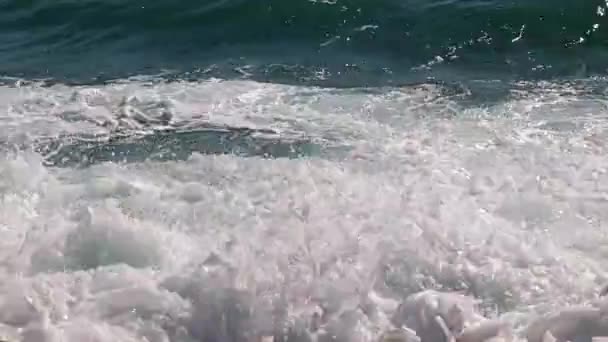 Ola Mar Tormentosa Playa Costera — Vídeo de stock