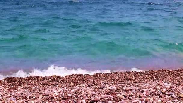 Playa Mar Olas Agua Clara Costa — Vídeo de stock