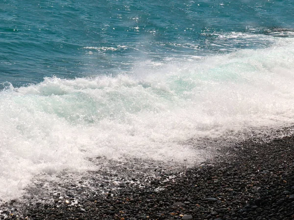 Powerful Clear Sea Waves Fall Coastal Recreation Area — Stock Photo, Image