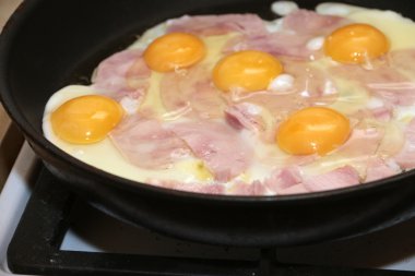 sahanda yumurta ve sosis