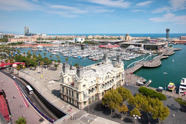 Seehafen barcelona spanien — Stockfoto