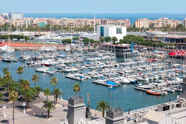 Seehafen barcelona spanien — Stockfoto