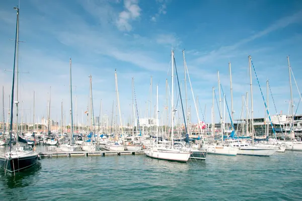 Porto marítimo Barcelona Espanha — Fotografia de Stock