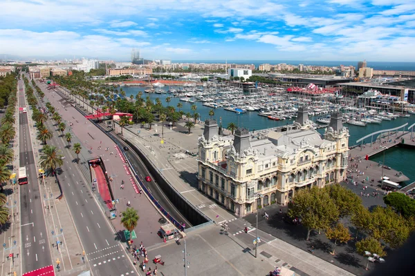 Puerto marítimo Barcelona España — Foto de Stock