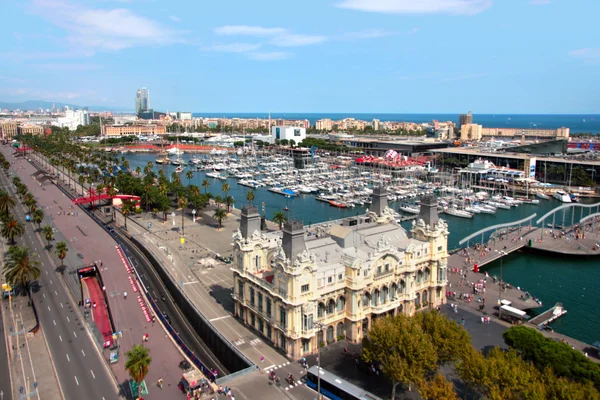 Seehafen barcelona spanien — Stockfoto