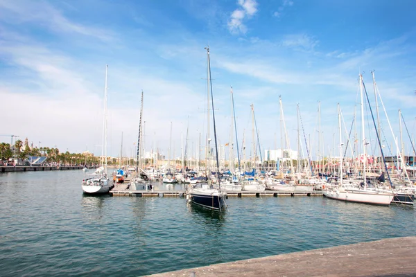 Havet port Barcelona Spanien — Stockfoto